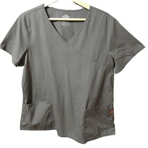 Dickies Gray Scrub Top Scrubs Size XL